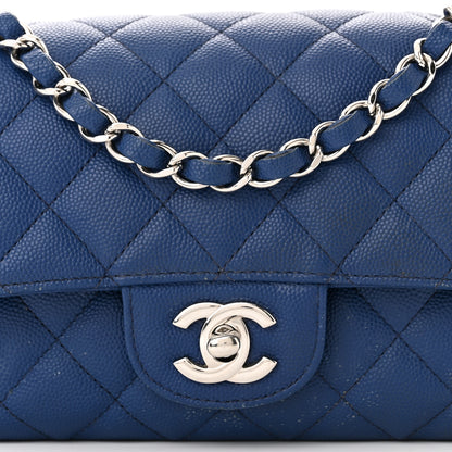 Chanel Caviar Quilted Mini Rectangular Flap Blue 8 of 18