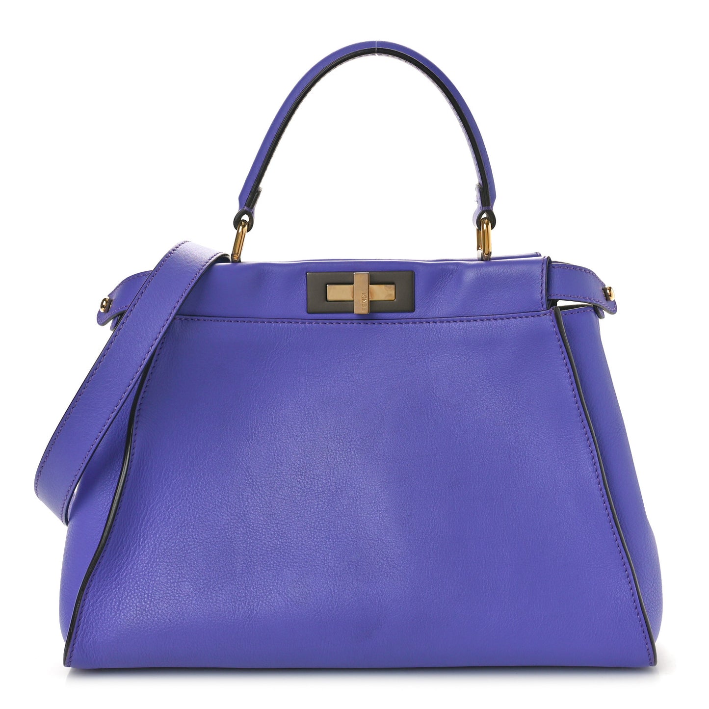 Vitello Seta Medium Peekaboo Iconic Satchel Viola Cassis