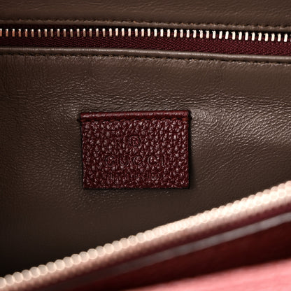 Gucci Grainy Calfskin Small Zumi Top Handle Bag Vintage Bordeaux 6 of 10