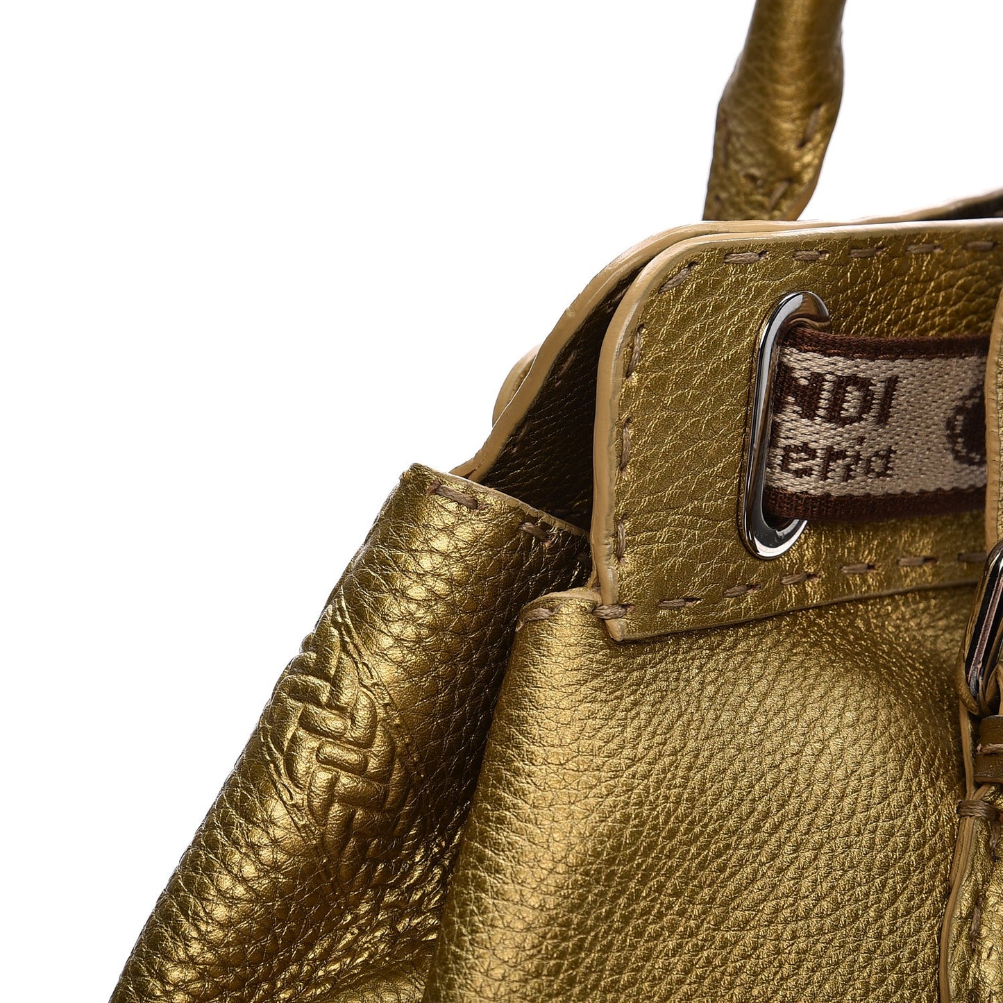 Calfskin Romano Selleria Large Villa Borghese Tote Gold