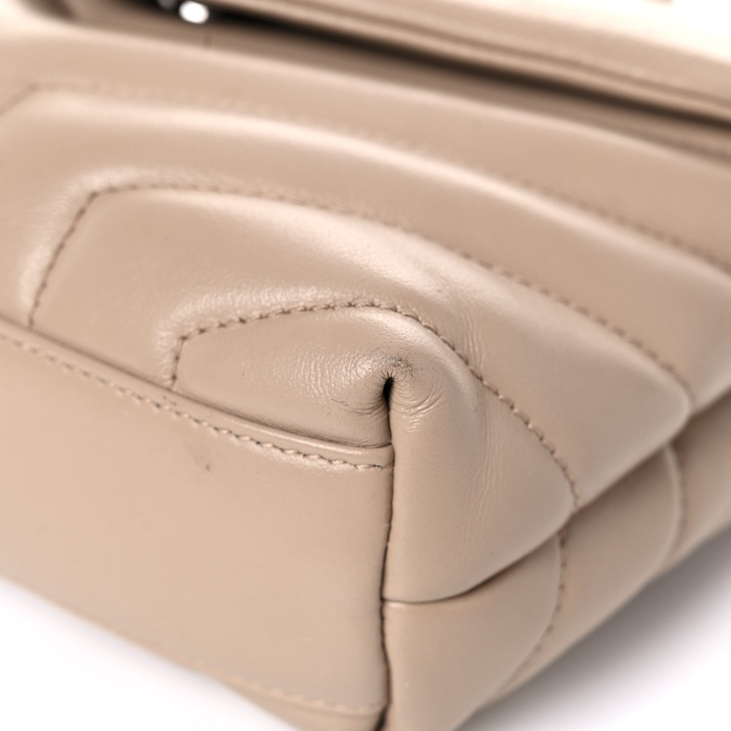 Calfskin Y Quilted Monogram Toy Loulou Crossbody Bag Dark Beige