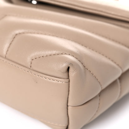 Saint Laurent Calfskin Y Quilted Monogram Toy Loulou Crossbody Bag Dark Beige 10 of 19