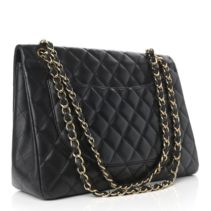 Chanel Lambskin Quilted Maxi Single Flap Black 2 of 10