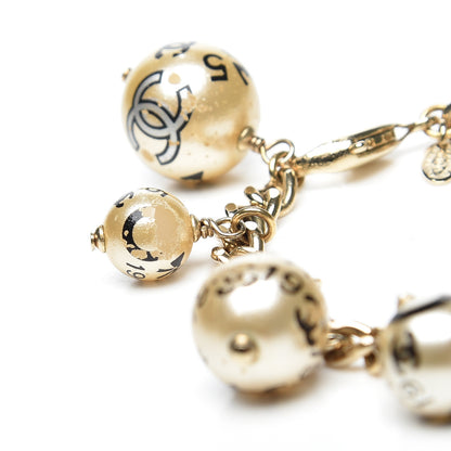 Chanel Painted Pearl CC Coco Bracelet Black Gold 3 of 10