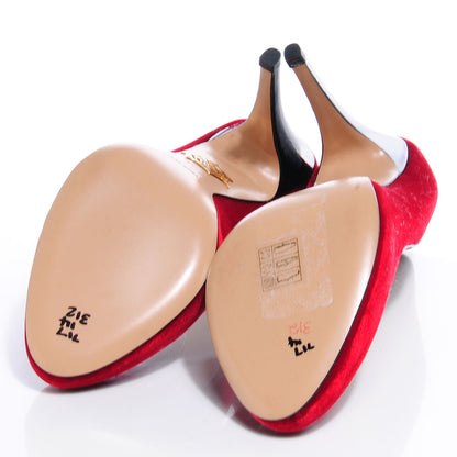 FASHIONPHILE CHARLOTTEOLYMPIAVelvetKittyPumps37Red 6 of 7
