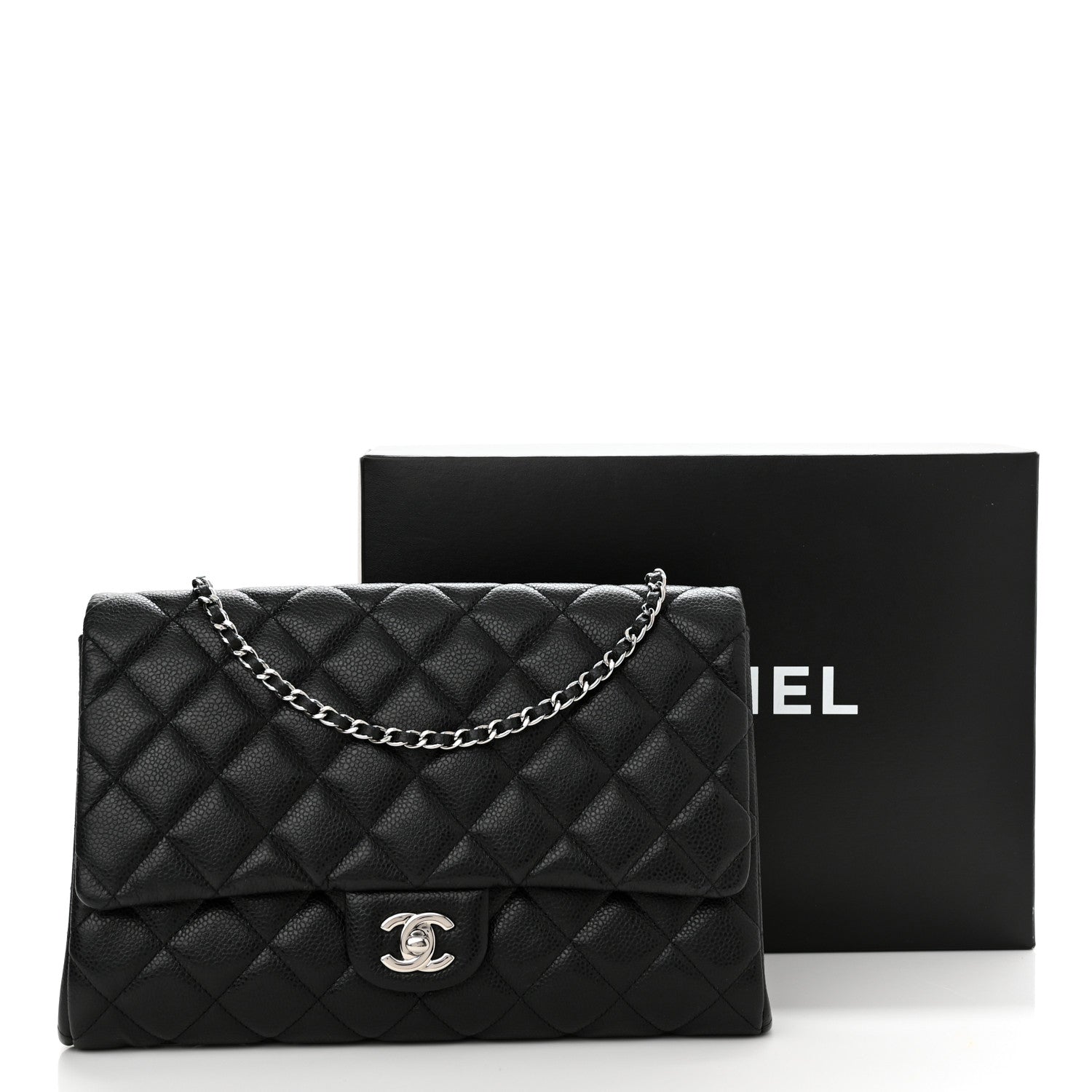 Chanel Caviar Quilted Clutch With Chain Flap Black 11 of 11