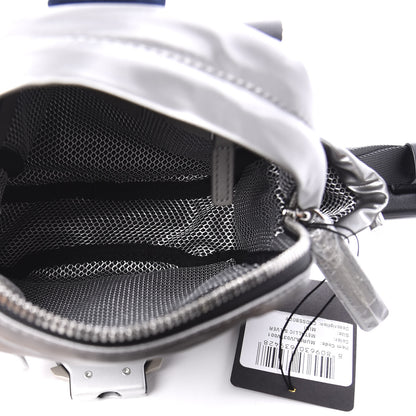 MCM Metallic Nylon Jemison Crossbody Silver 4 of 10