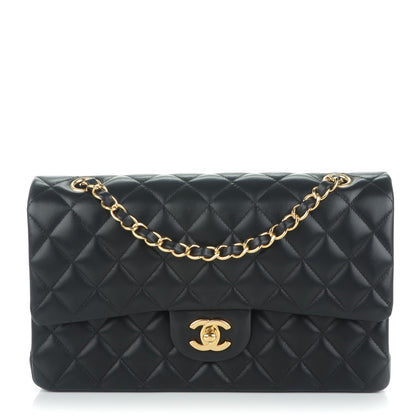 Chanel Lambskin Quilted Medium Double Flap Black 1 of 7