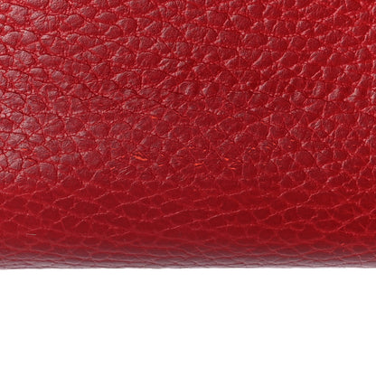 Gucci Dollar Calfskin GG Marmont Continental Wallet Hibiscus Red 11 of 12