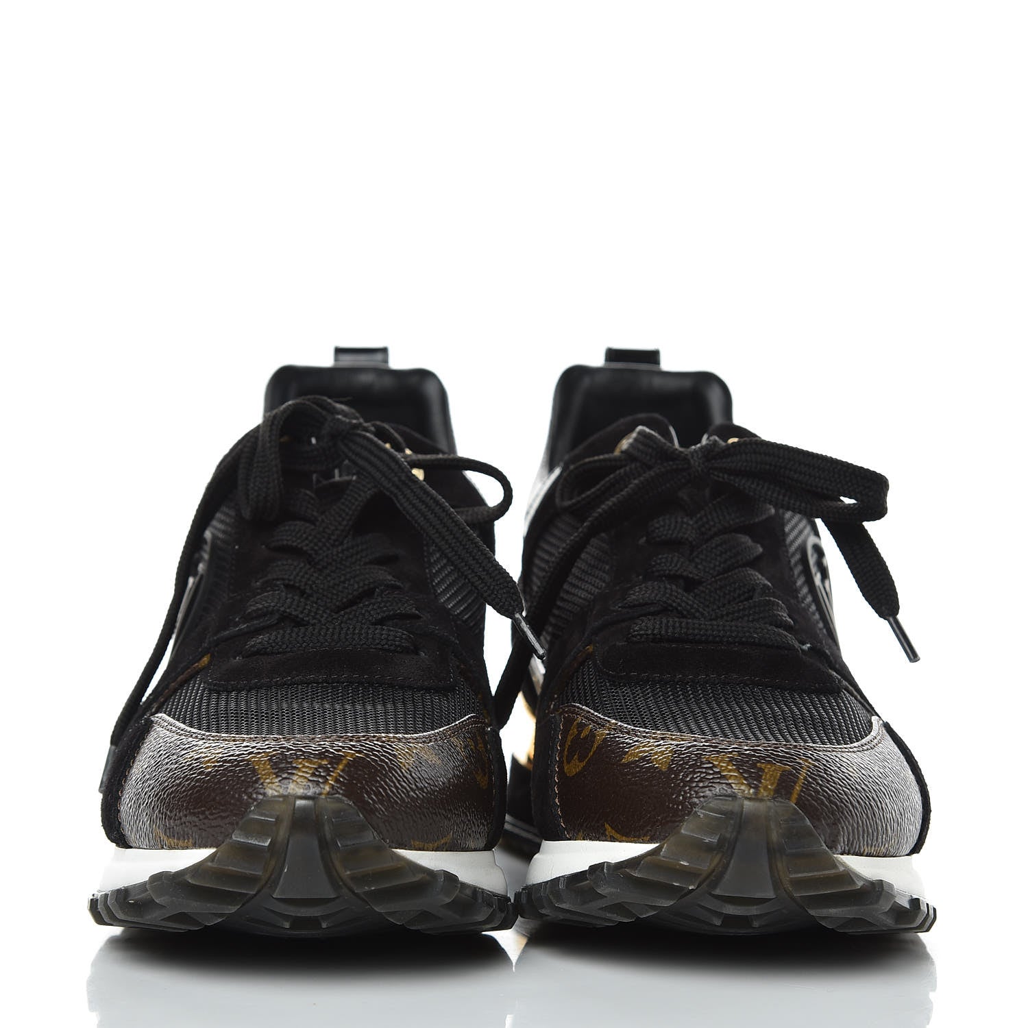 Louis Vuitton Suede Monogram Run Away Sneakers 36 Black 2 of 8