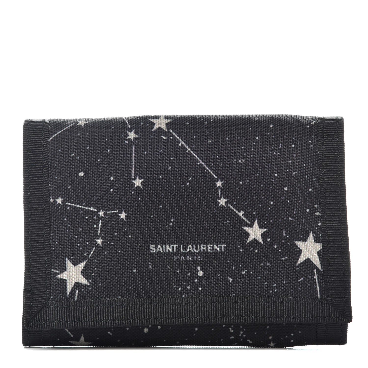 Saint Laurent Nylon Constellation Print Tiny Buffalo Wallet Black 1 of 6