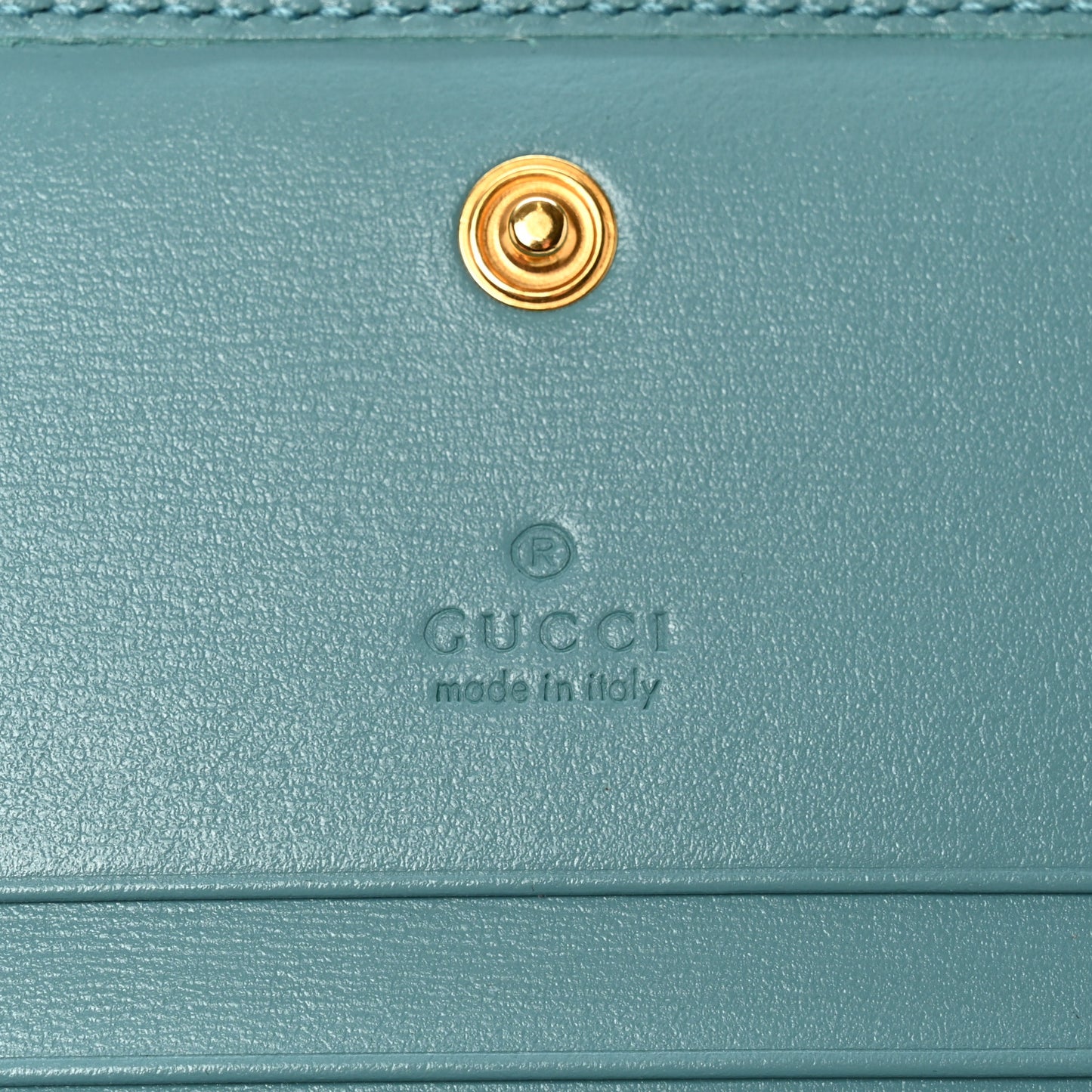 Boarded Plutone Calfskin Horsebit 1955 Card Case Wallet Dusty Azure