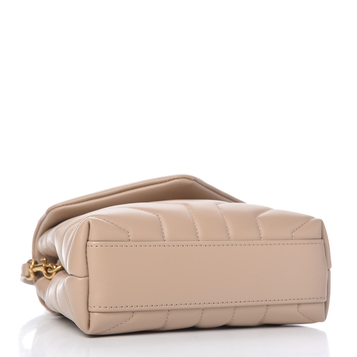 Calfskin Y Quilted Monogram Toy Loulou Crossbody Bag Dark Beige
