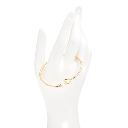Tiffany 18K Yellow Gold Wire Heart Key Bracelet 2 of 5