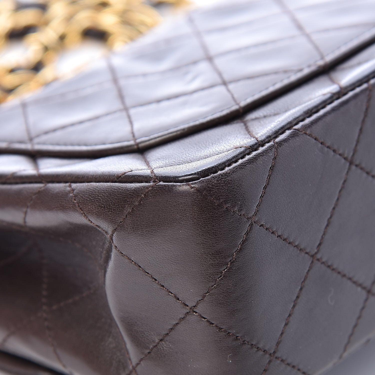 Chanel Lambskin Quilted Mini Square Flap Brown 13 of 16