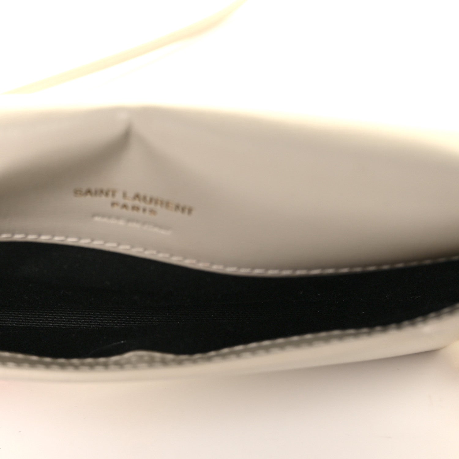 Saint Laurent Smooth Calfskin Monogram Phone Holder Crossbody Crema Soft 13 of 21
