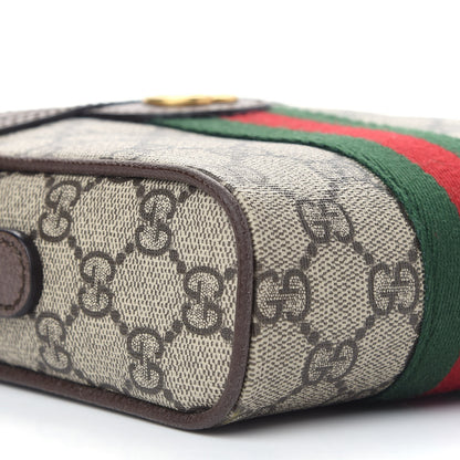 Gucci GG Supreme Monogram Web Mini Ophidia Messenger Brown 8 of 9