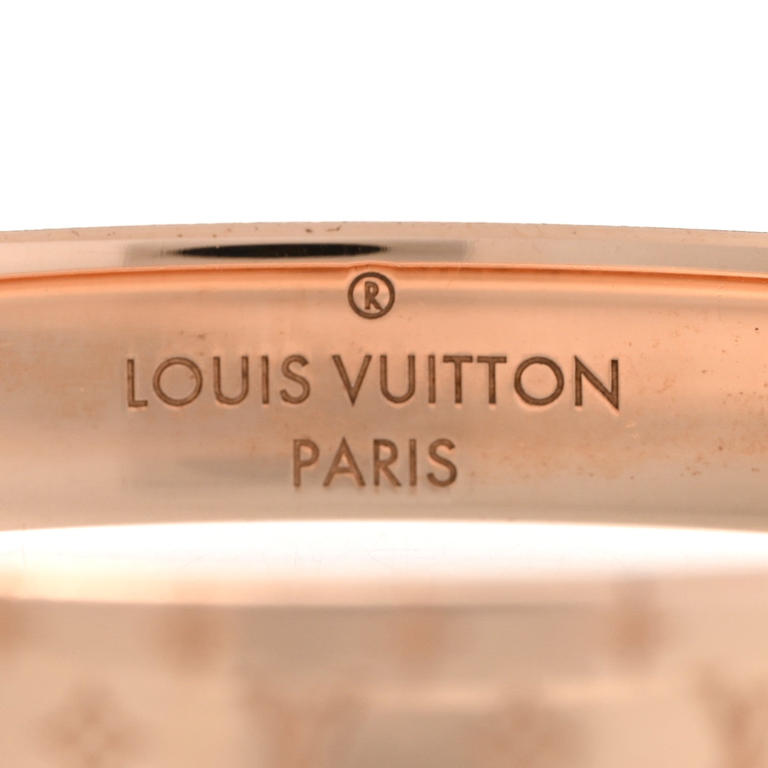 Louis Vuitton Brass Monogram Nanogram Cuff S Pink Gold 4 of 7