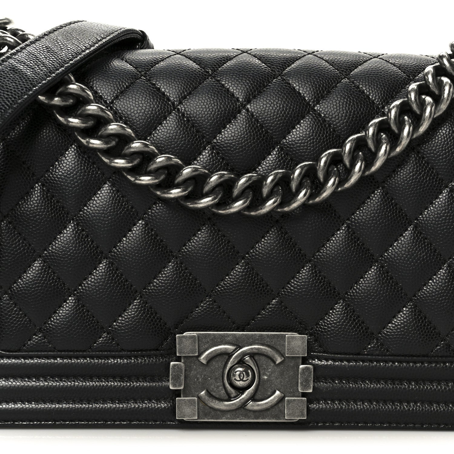 Chanel Caviar Quilted Medium Boy Flap Black 8 of 11
