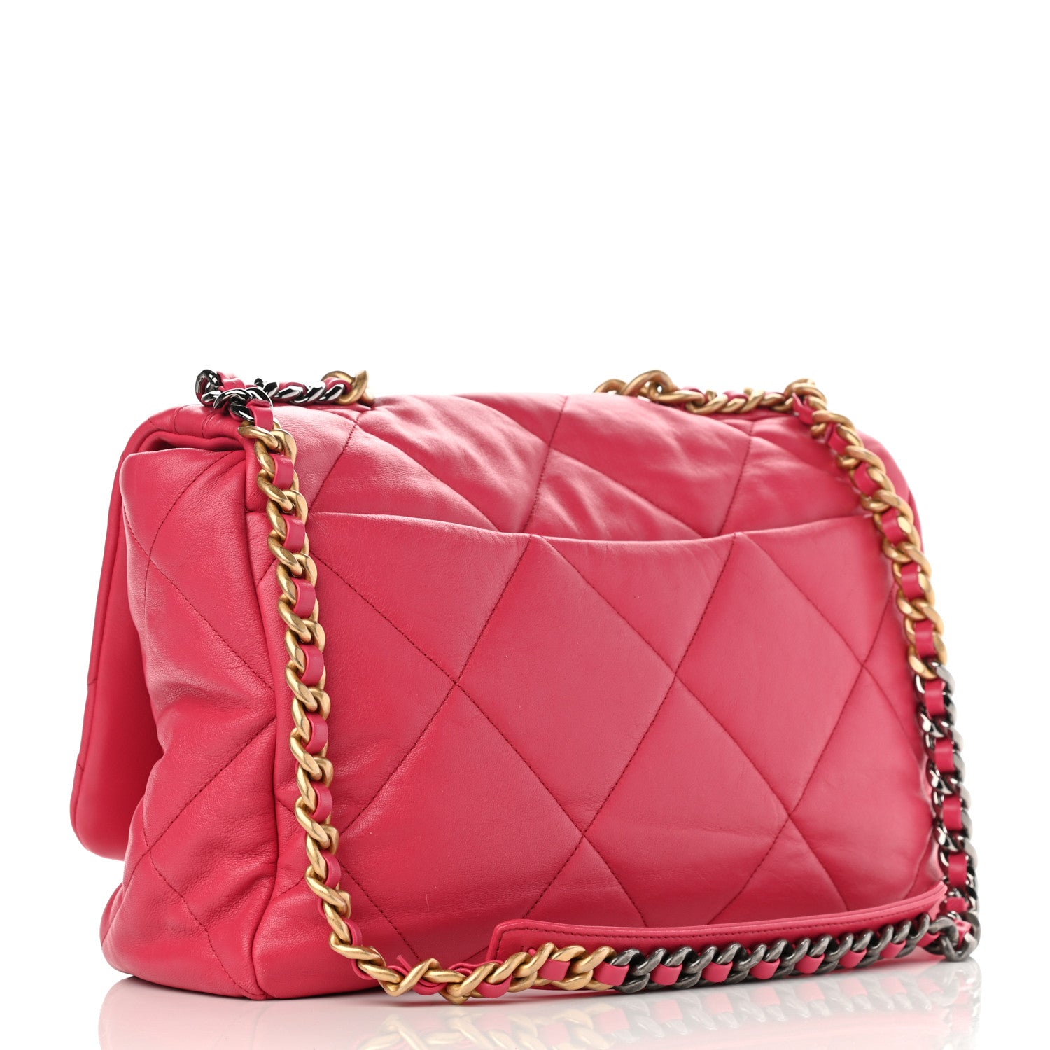 Chanel Lambskin Quilted Maxi Chanel 19 Flap Pink 3 of 11