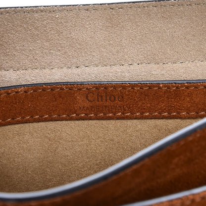 Chloe Suede Calfskin Braided Small Hudson Shoulder Bag Caramel 7 of 8