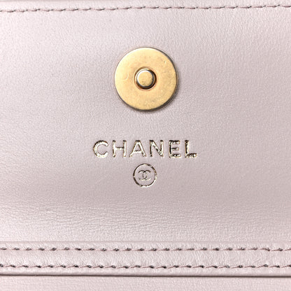Chanel Lambskin Quilted Pearl Crush Clutch With Chain Light Purple 6 of 10