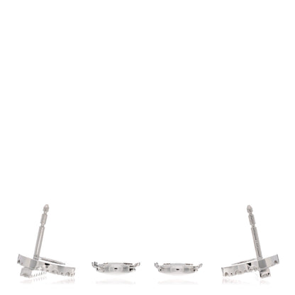 Hermes 18K White Gold Diamond Finesse Earrings 3 of 5