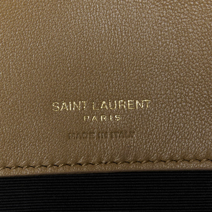 Saint Laurent Lambskin Chevron Quilted Medium Loulou Tan 8 of 13