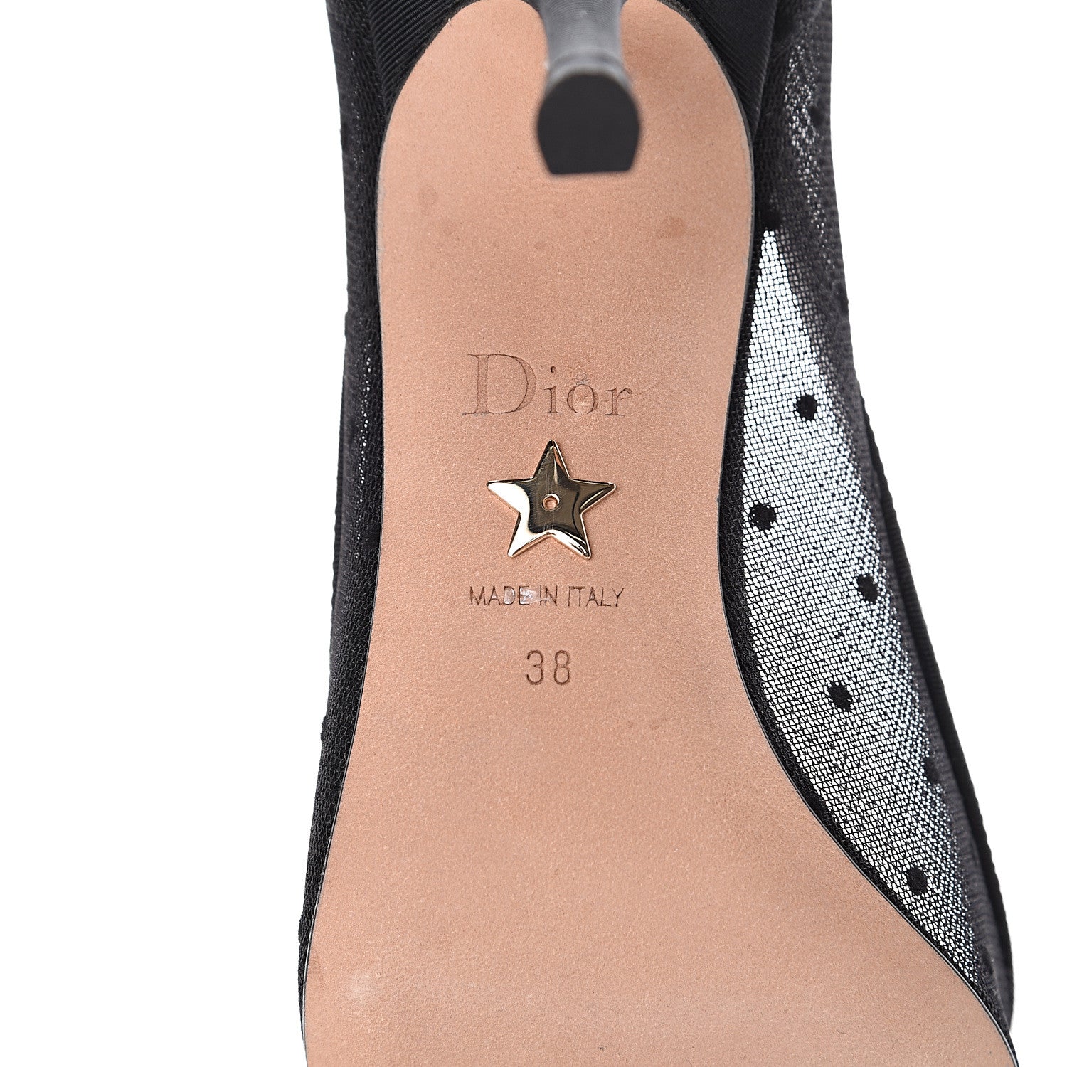 Christian Dior Grosgrain Plumetis Dior Blossom Pump 38 Black 7 of 11