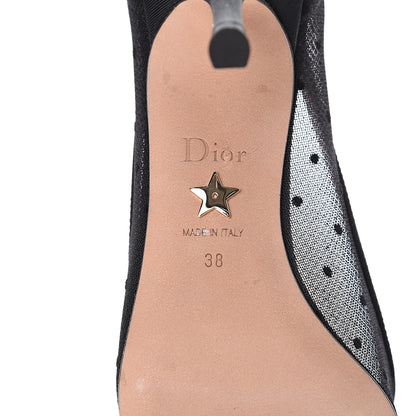 Christian Dior Grosgrain Plumetis Dior Blossom Pump 38 Black 7 of 11
