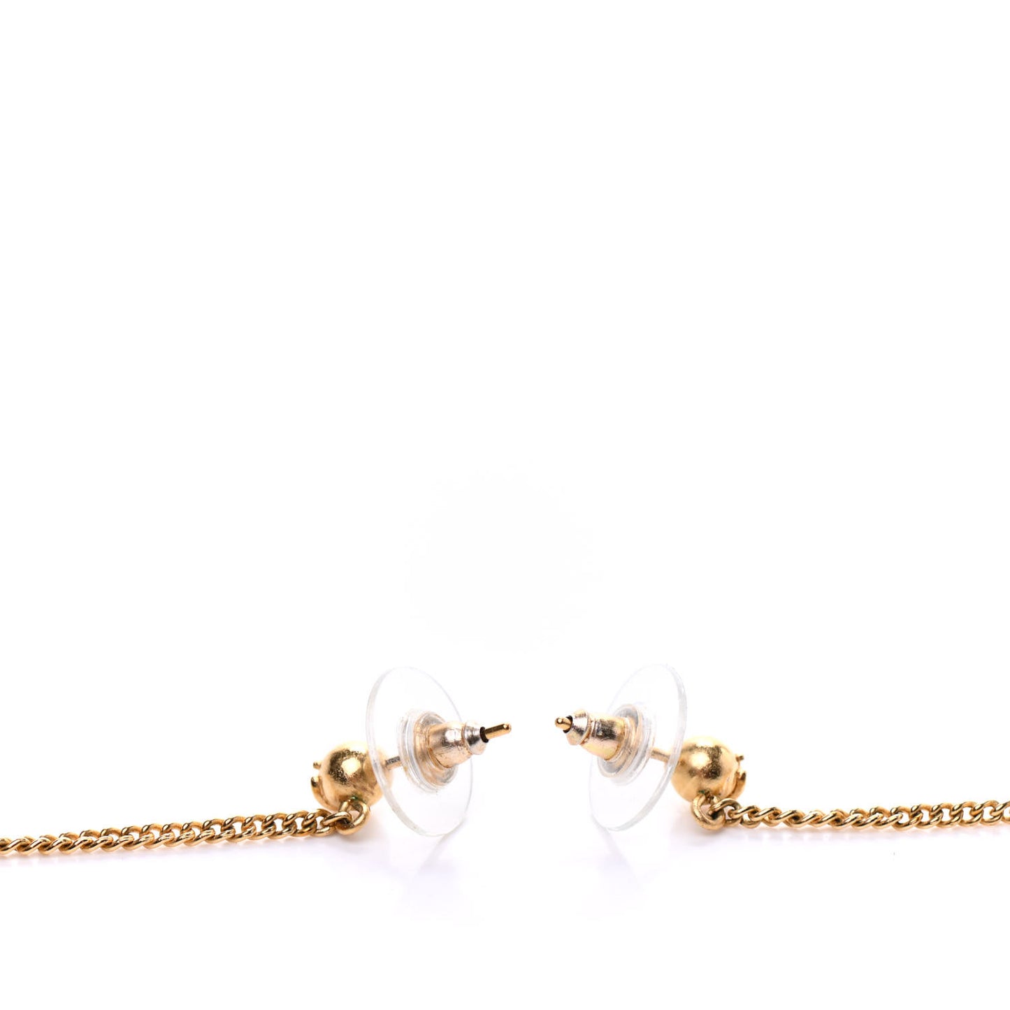 CC Drop Earrings Matte Gold