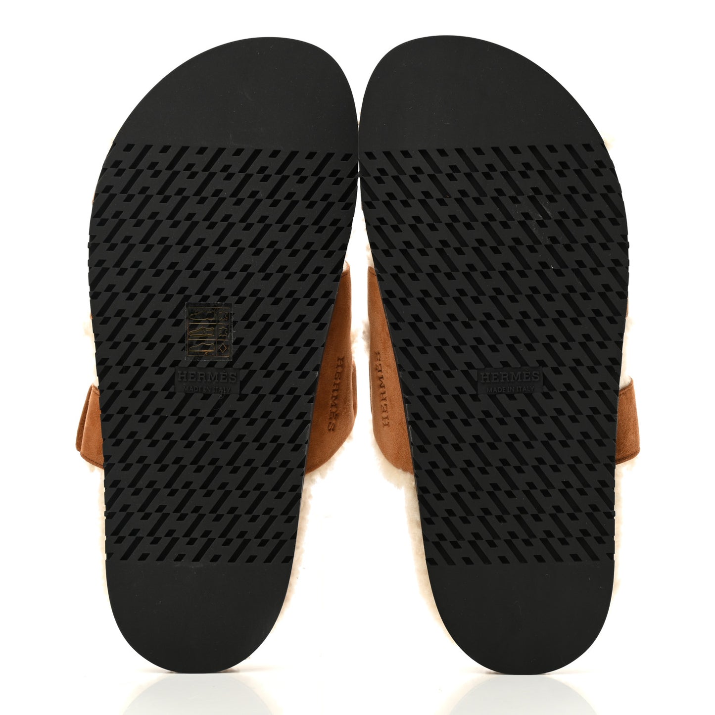 Suede Goatskin Woolskin Womens Chypre Sandals 39 Brun Fume Ecru