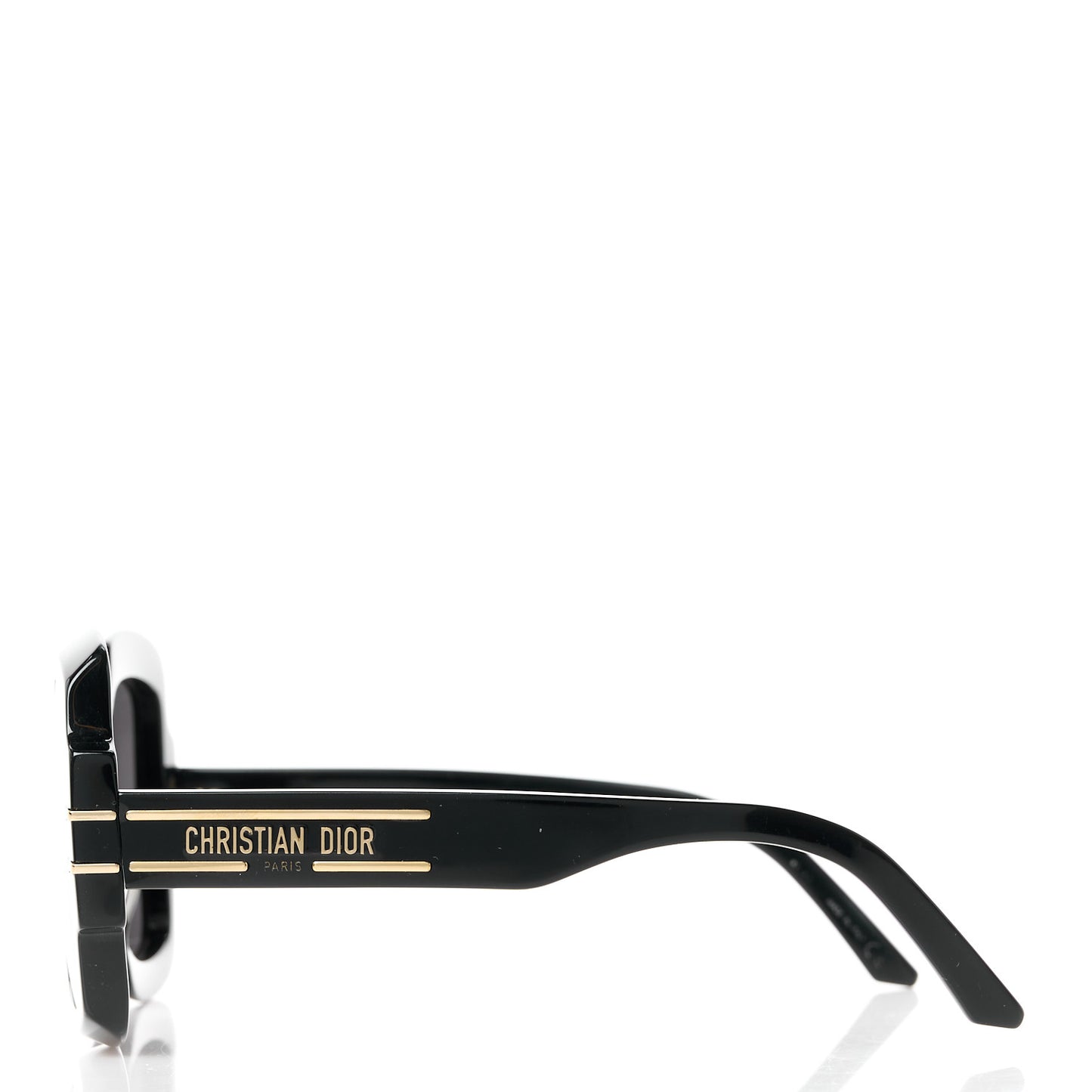 Acetate Diorsignature S1U Square Sunglasses Black