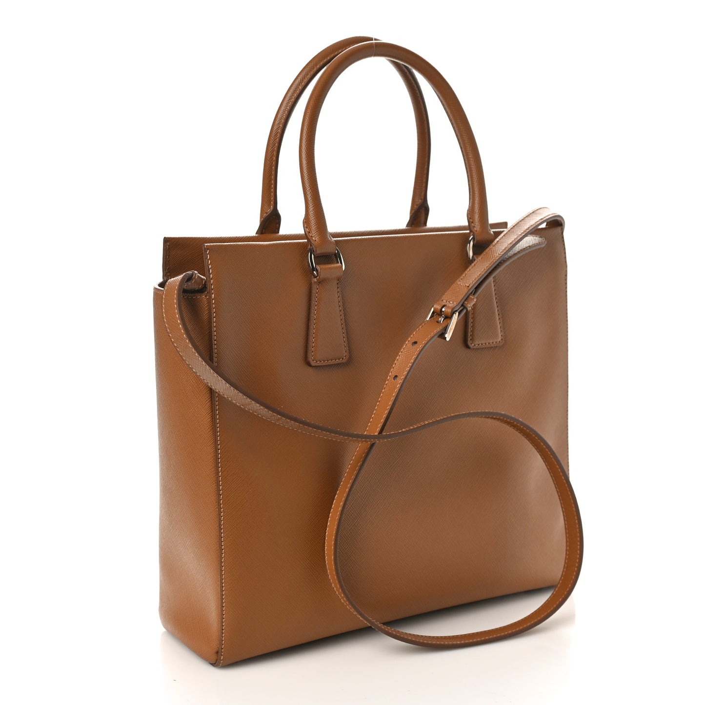 Saffiano Lux Shopping Tote Caramel