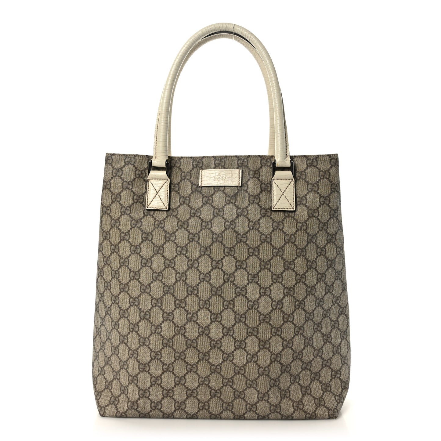 GG Plus Monogram Small Vertical Tote Off White