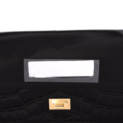 Chanel Satin Coco's Croc 2.55 Reissue 227 Flap Black 6 of 9