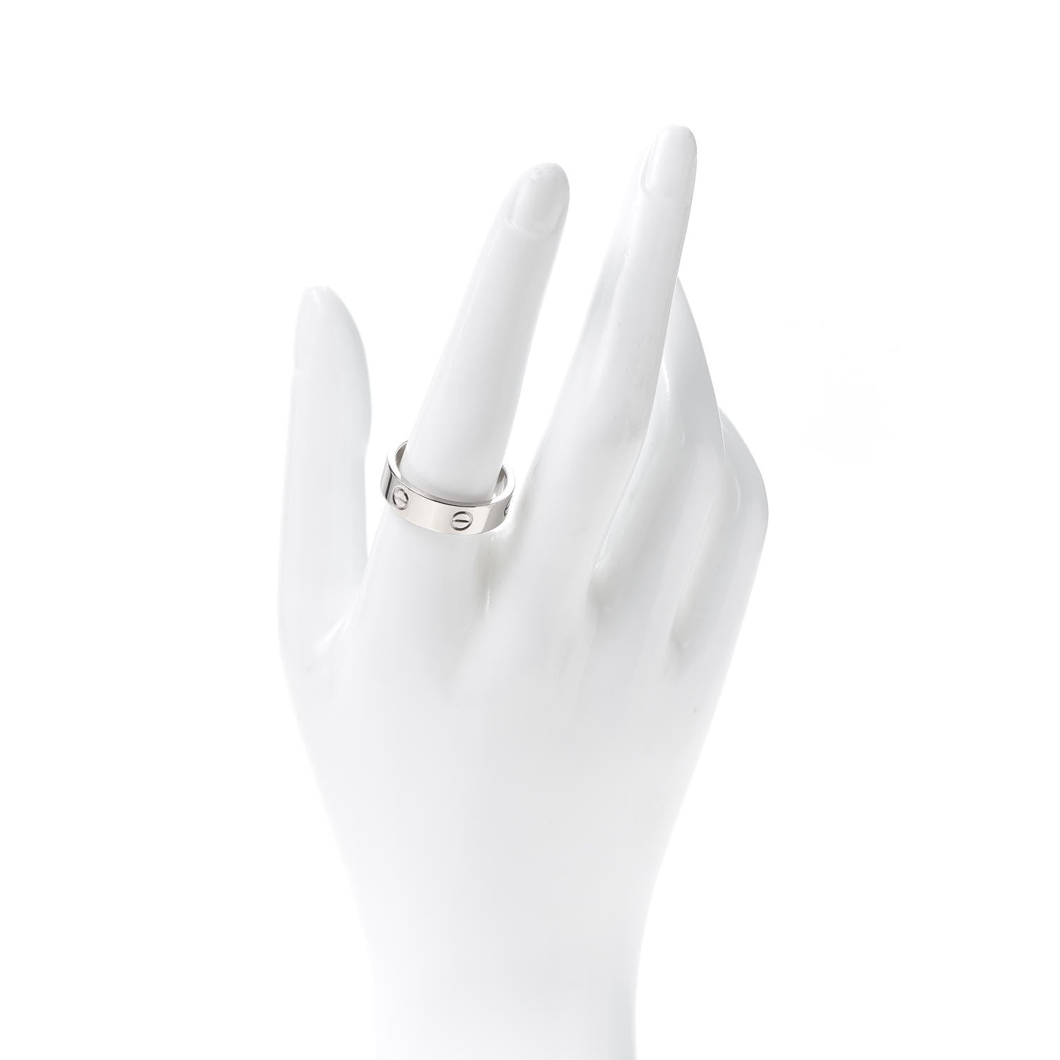 Cartier 18K White Gold 5.5mm LOVE Ring 60 9 2 of 5