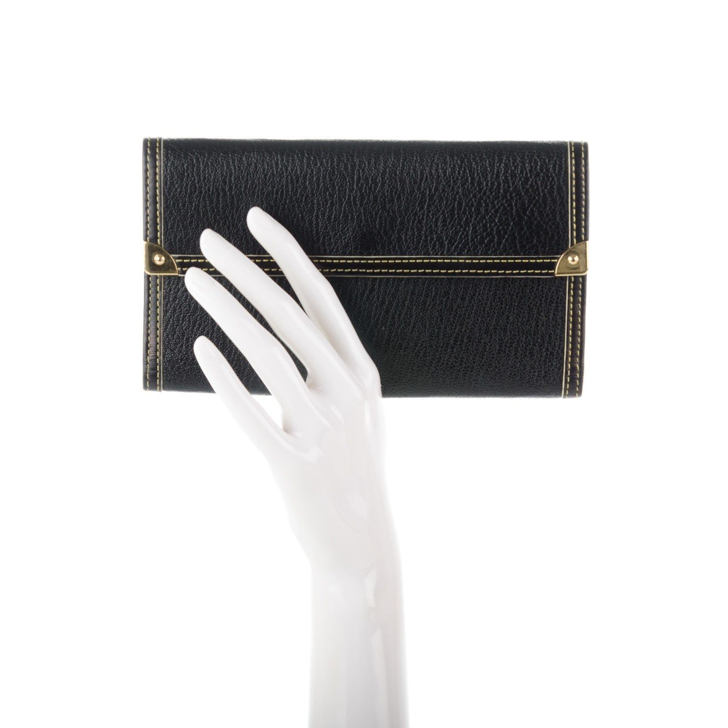 Louis Vuitton Suhali Porte Tresor International Wallet Black 2 of 6