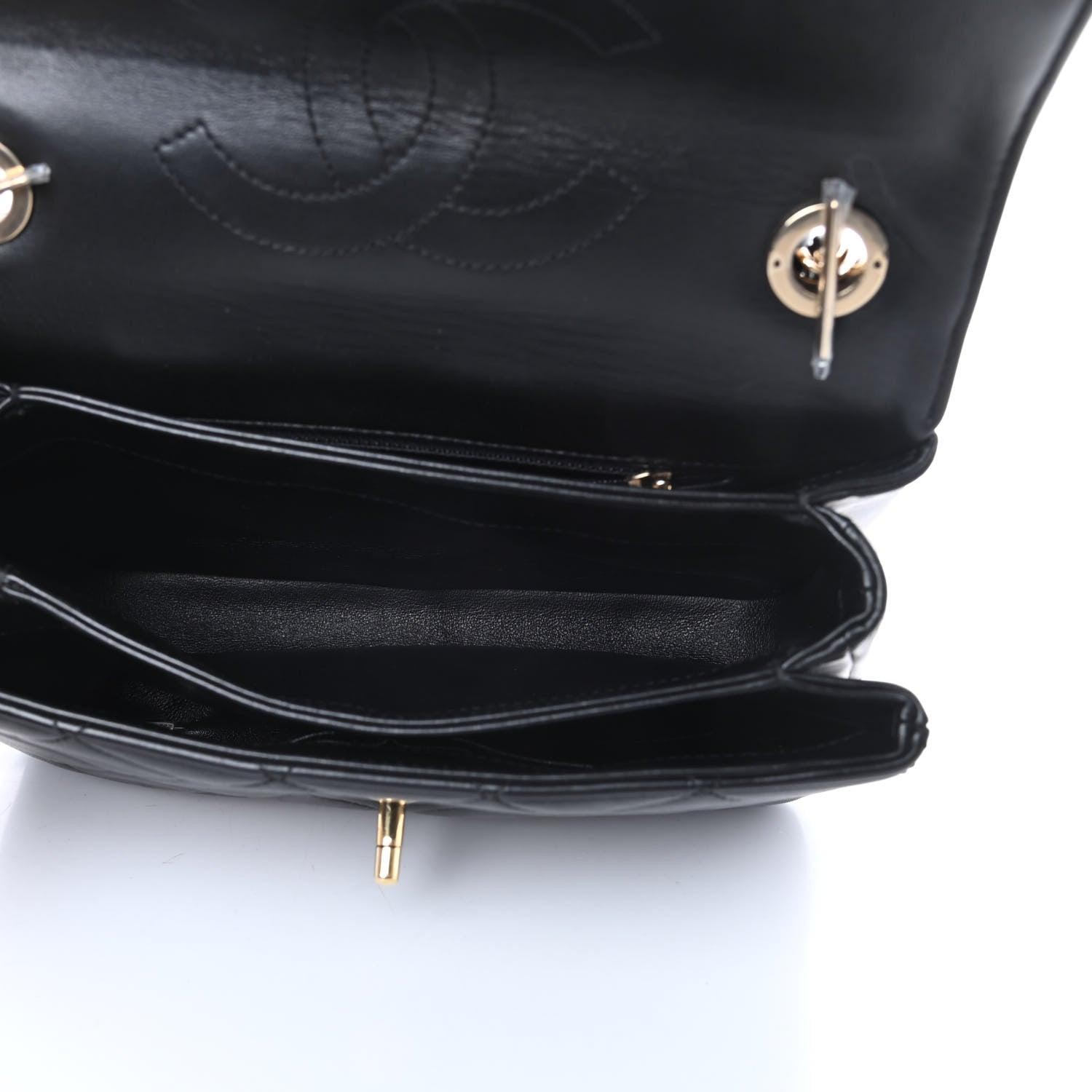 Chanel Lambskin Quilted Small Trendy CC Dual Handle Flap Bag Black 5 of 14