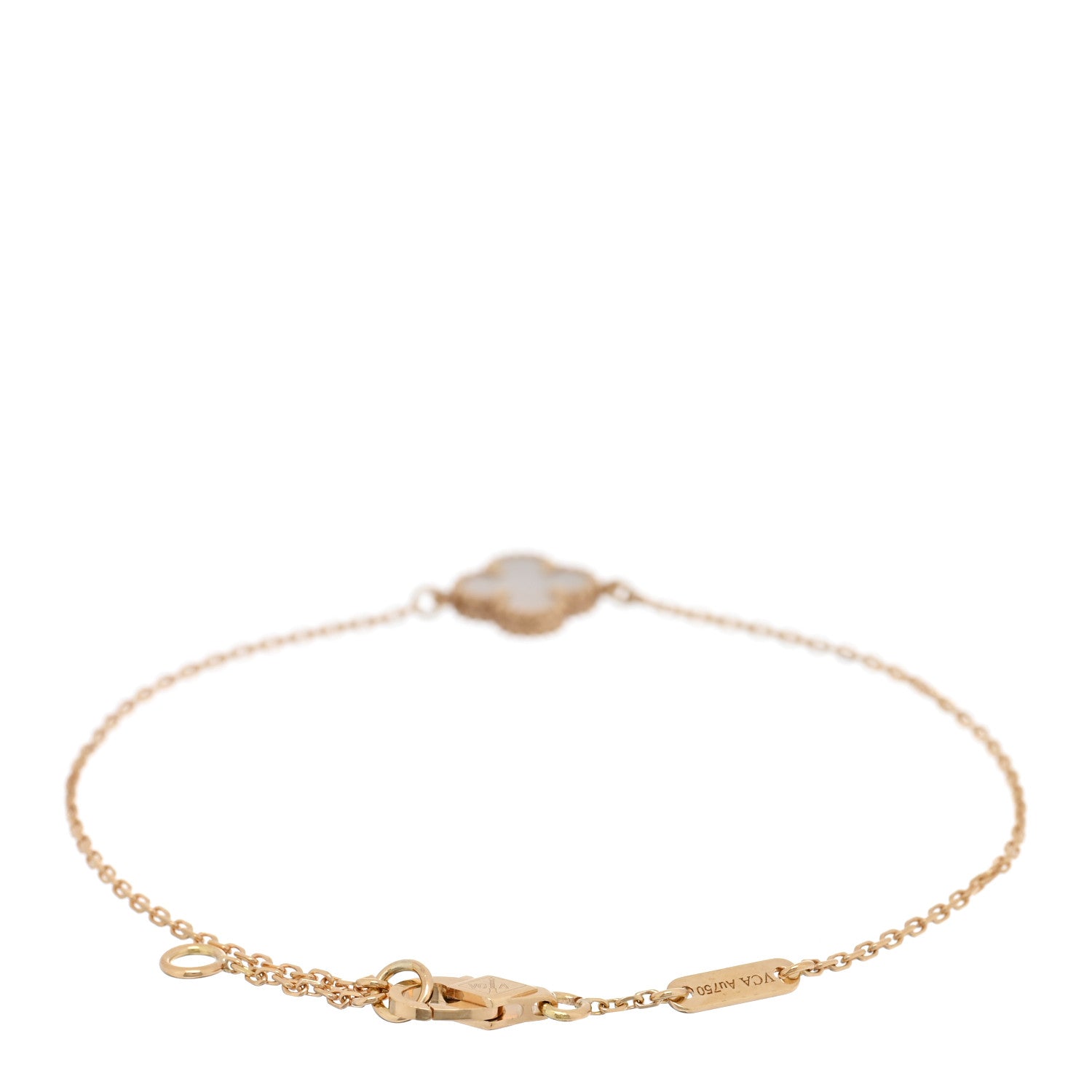 Van Cleef & Arpels 18K Yellow Gold Mother of Pearl Sweet Alhambra Bracelet 2 of 4