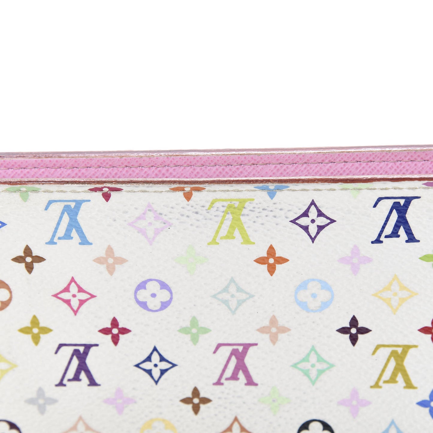 Monogram Multicolor Zippy Wallet White Litchi