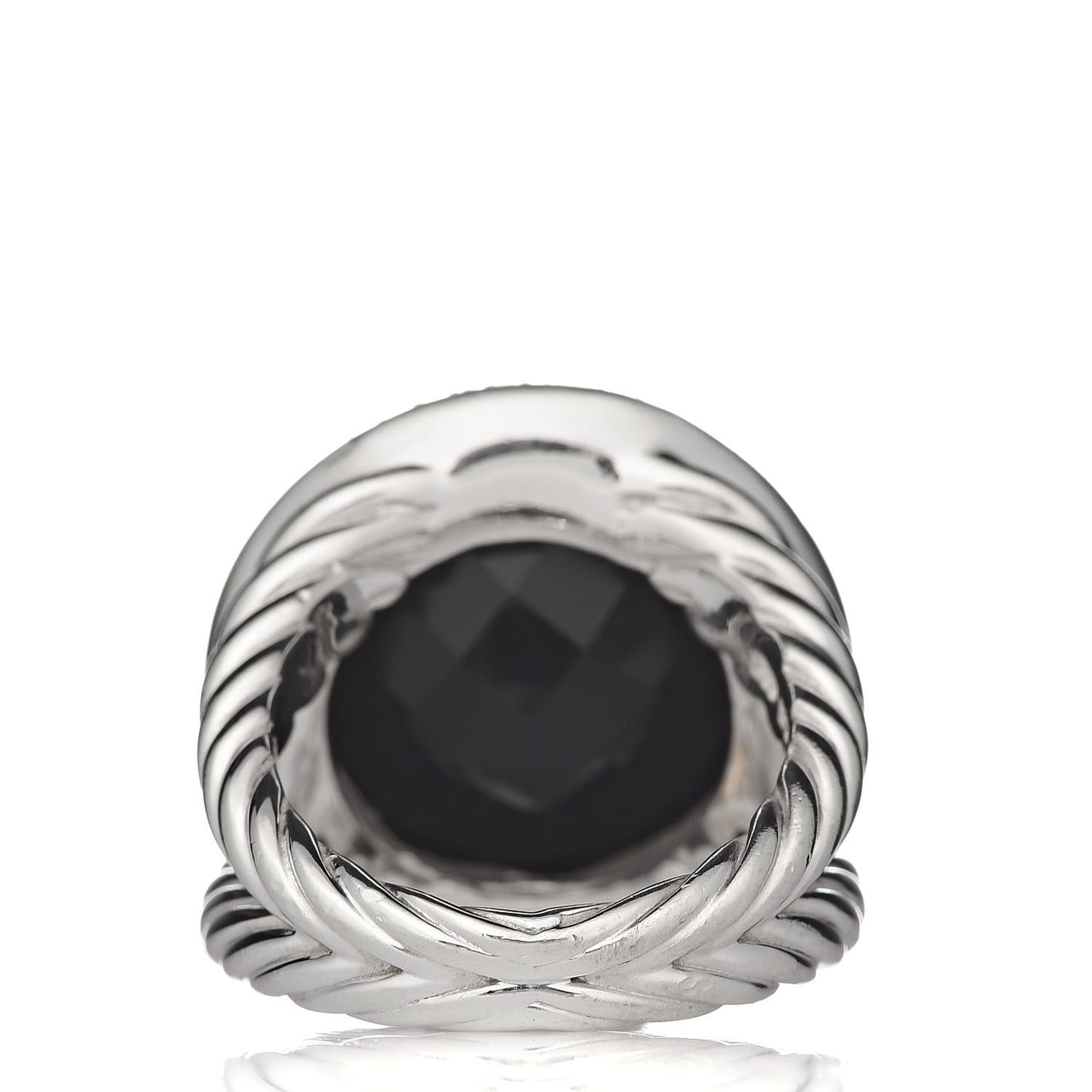 Sterling Silver Diamond Black Onyx Cerise Ring 53 6.5