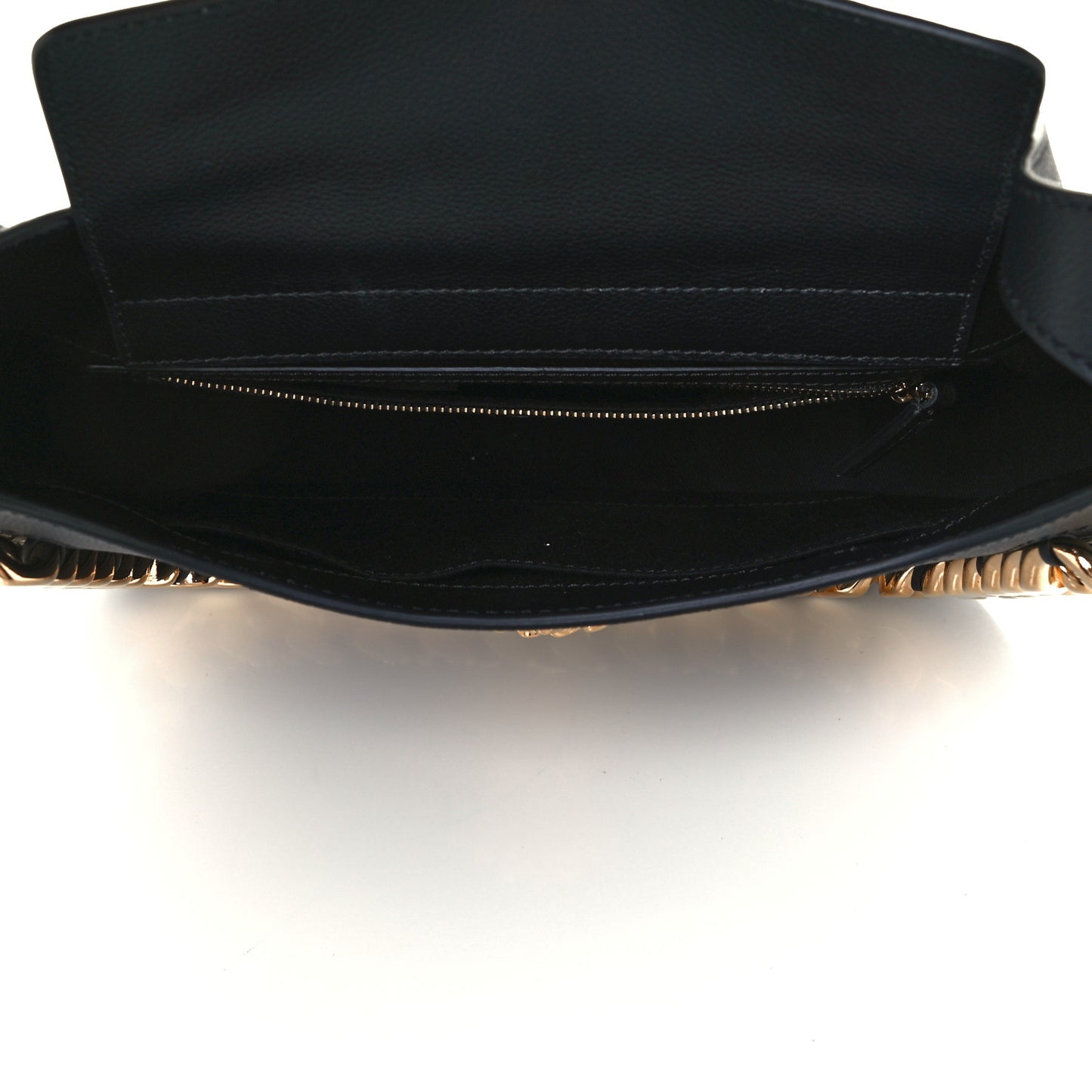 Calfskin La Medusa Chain Hobo Bag Black