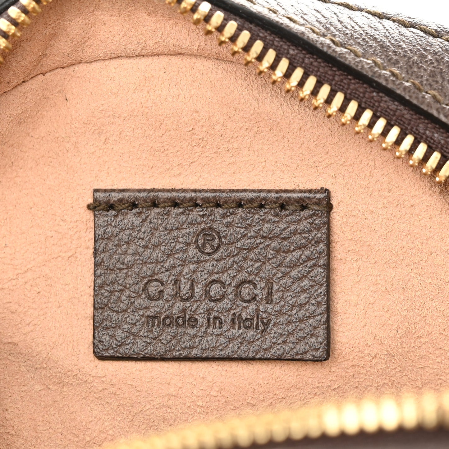 GG Supreme Monogram Web Mini Ophidia Round Shoulder Bag Brown