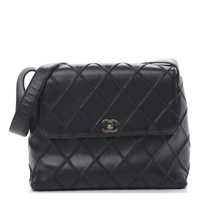 Chanel Lambskin Diamond Stitched Shoulder Bag Black 1 of 17