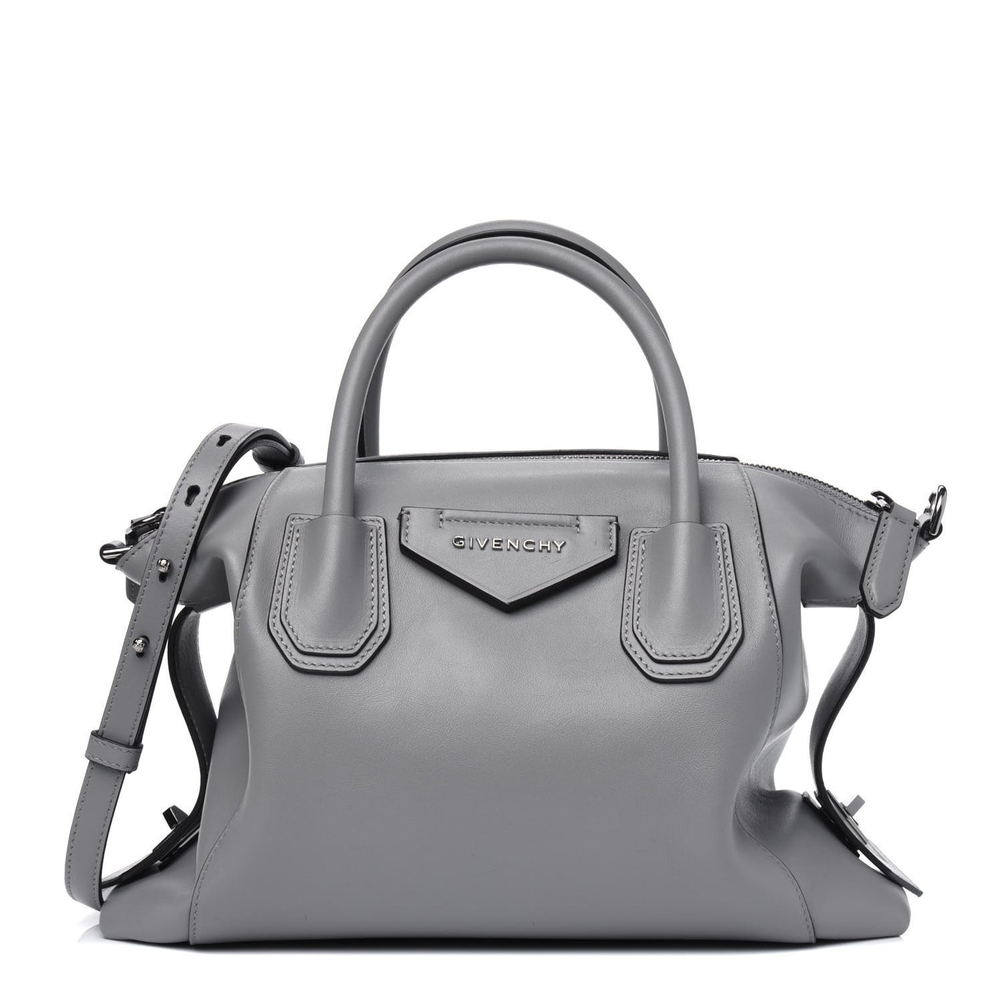 Calfskin Small Soft Antigona Pearl Grey