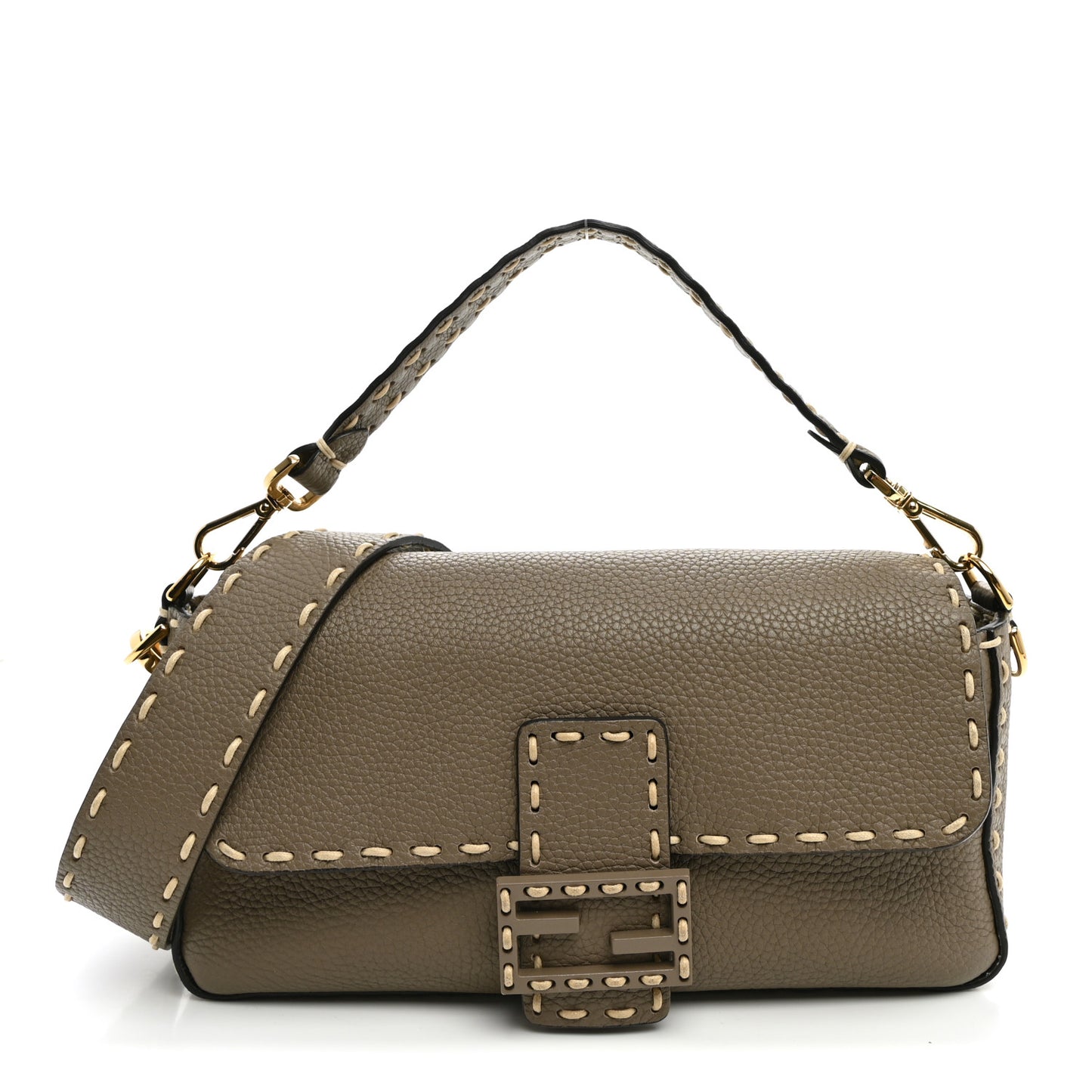 Cuoio Roma Sellerissima Nappa Sintetica Tape Stitch Mini Baguette Tempesta