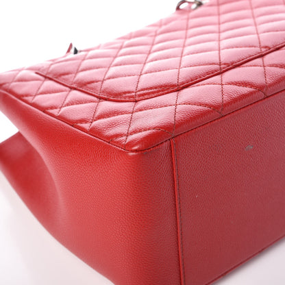 Chanel Caviar Quilted Grand Shopping Tote GST Red 12 of 12