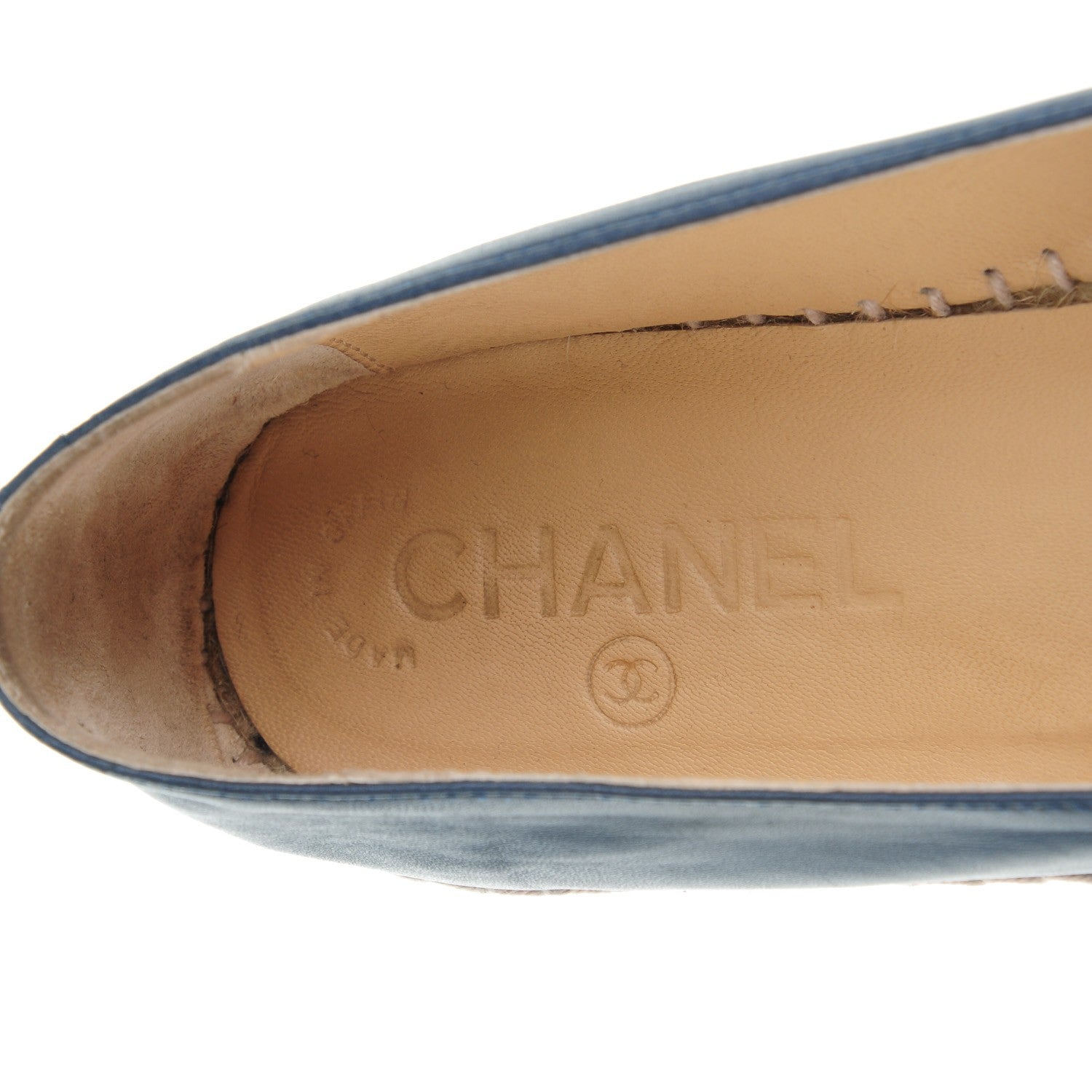 Chanel Lambskin CC Espadrilles 39 Dark Navy 8 of 9