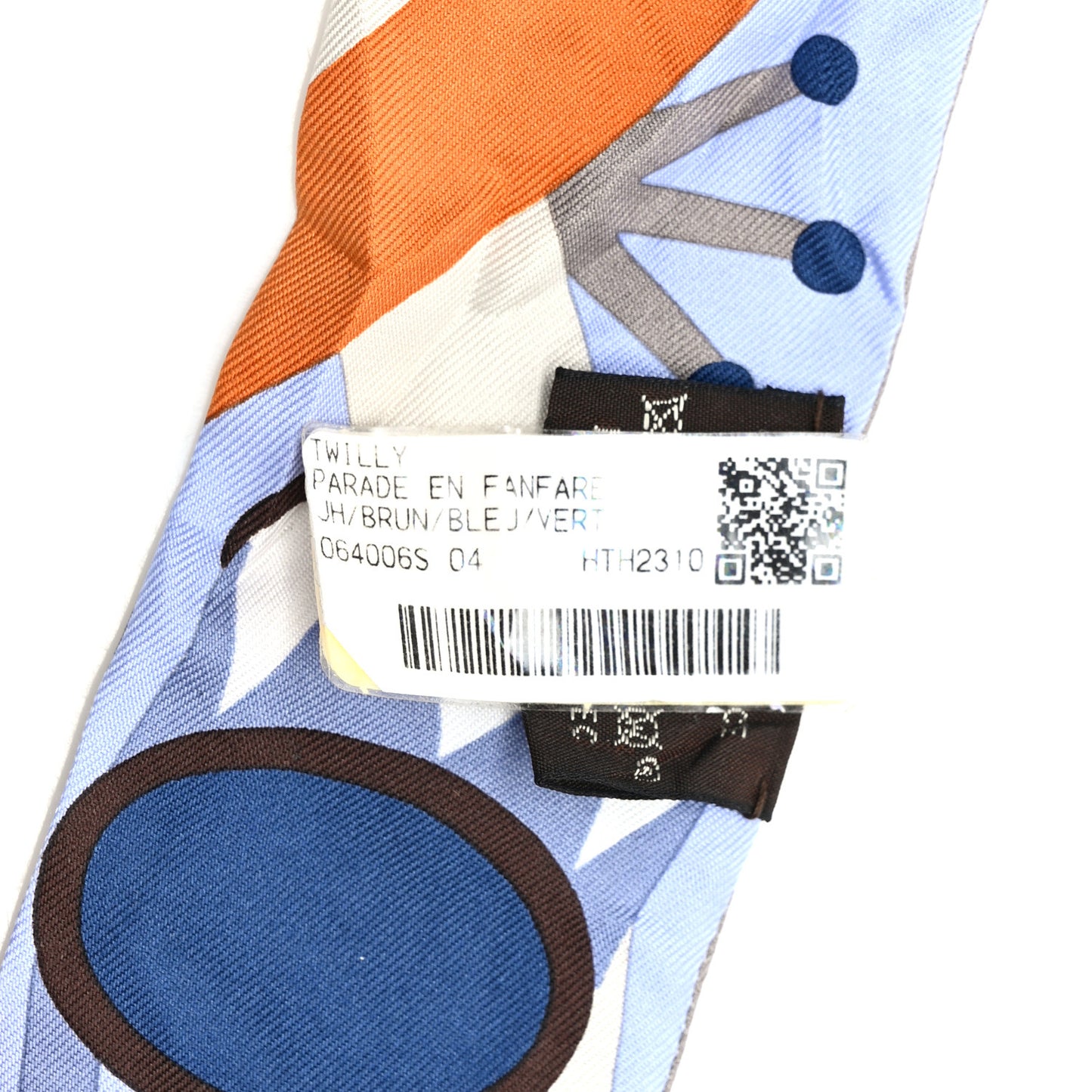 Silk Parade En Fanfare Twilly Brun Bleu Jean Vert